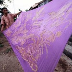 Final Batik is hung to dry