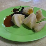 Chinese Dumplings with Salted Egg, Green Bean Paste & Water Chesnut