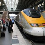 Eurostar parked in Gare du Nord Station Paris