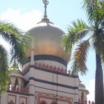 Sultan Mosque Dome lined with glass bottles donated by the poor